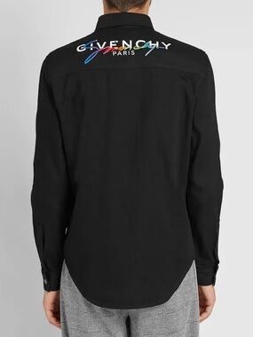 Givenchy signature logo denim shirt jacket